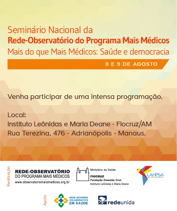 Seminário Nacional Rede-Observatório do Programa Mais Médicos 